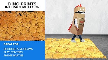 Dinosaur Tracks | interactive display floor projector game from LUMOplay