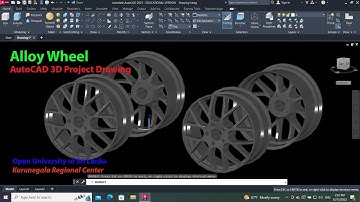 Alloy Wheel - AutoCAD 3D Project Drawing