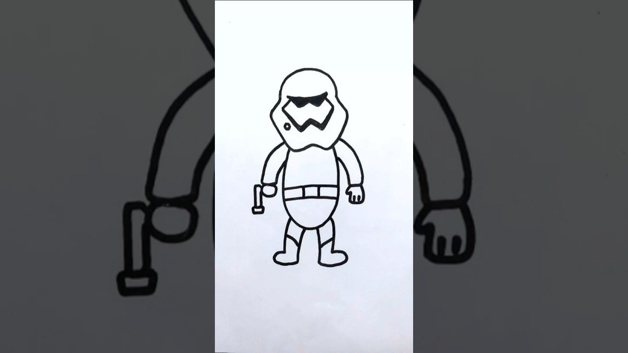 Draw Stormtrooper from Star Wars | Superhero drawing | Step-by-Step tutorial