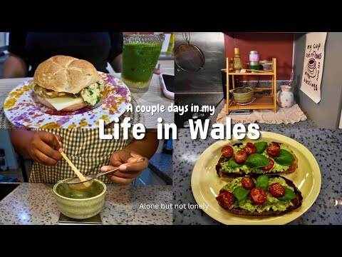 Quiet days living alone in Wales 🏴󠁧󠁢󠁷󠁬󠁳󠁿 | Heatwave diaries, 🧊drink recipes & my new matcha station✨