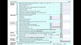 Preparing Form 1040 Lines 16 through 38  2022 Tax Returns