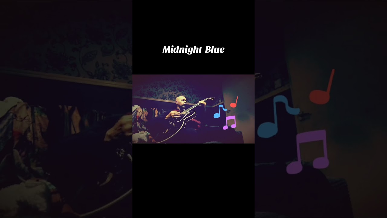Midnight blue (Kenny Burrell) cover on an Epiphone Lucille. 