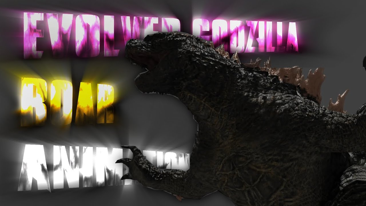 Evolved Godzilla roar (Blender animation)