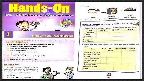 18, Know Your Computer Class-5 DAV / DAV Class-5 Computer 1st Chapter PageNo - 18 @ Sikshapur