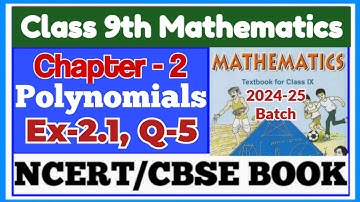 Class 9th Exercise 2.1, Q-5 | Classify the following as Linear, Quadratic and Cubic Polynomials