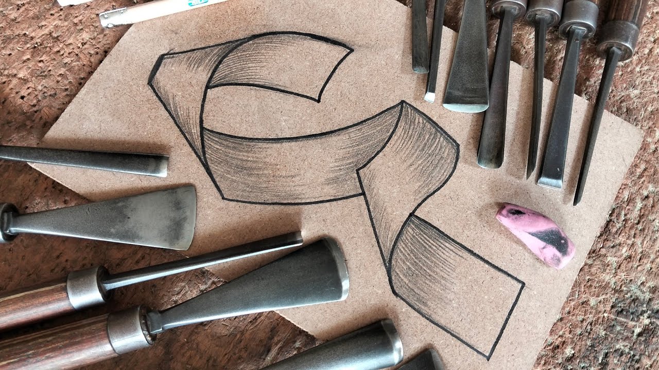 Beautiful Flower design and wood carving for beginners: tutorial 