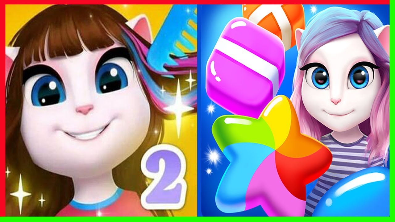 Talking Angela Color Splash vs My Talking Angela 2 Android Gameplay