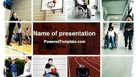 Disabled People PowerPoint Template by PoweredTemplate.com