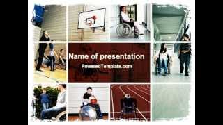 Disabled People PowerPoint Template by PoweredTemplate.com