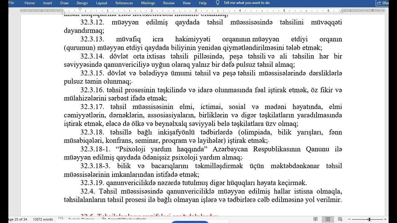 TƏHSİLALANLARIN, TƏHSİLVERƏNLƏRİN VƏ VALİDEYNLƏRİN HÜQÜQ VƏ VƏZİFƏLƏRİ - BİLLURƏ ƏHMƏDOVA 0558798689