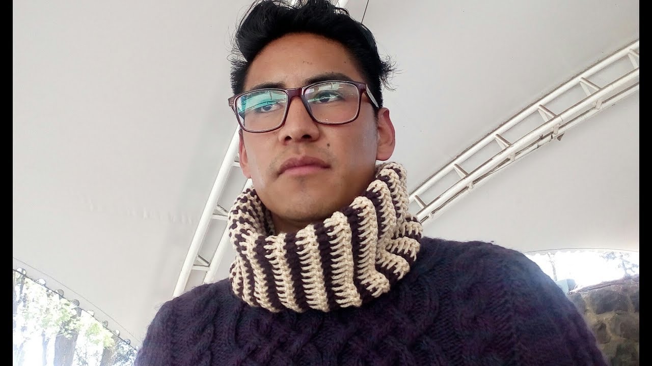 Cuello tejido de tunecino doble vista