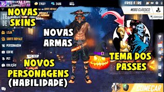 TEMA DOS PASSES E INCUBADORAS DE NOVEMBRO E DEZEMBRO! ATUALIZAÇÃO DE HALLOWEEN FREE FIRE