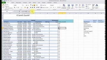 If Sumif and Countif functions Tutorial for Excel