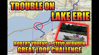 Robert Youens and Steve Hernden crack hull on Lake Erie, repairs underway