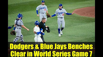 Dodgers & Blue Jays Benches Clear in World Series Game 7 | Intense MLB Moment