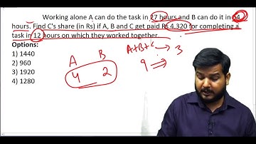 Working alone A can do the task in 27 hours and B can do it in ..........? (#SSCCGL Maths Questions)
