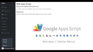 Web Apps | Sidebar with menus and submenus - Apps Script