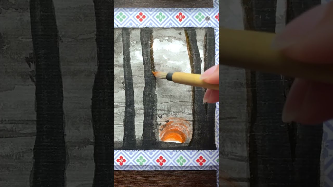 At the End of the Day/Ink Painting/Landscape🌳🌅