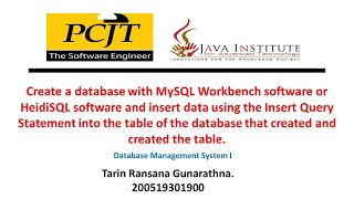 Question Set 05 | Database Management System | Java Institute
