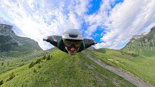 Flying my wingsuit above the world