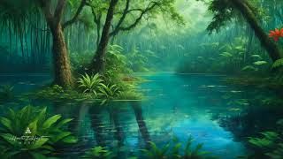 PEACEFUL calming piano songs with soothing forest sounds and birds singing