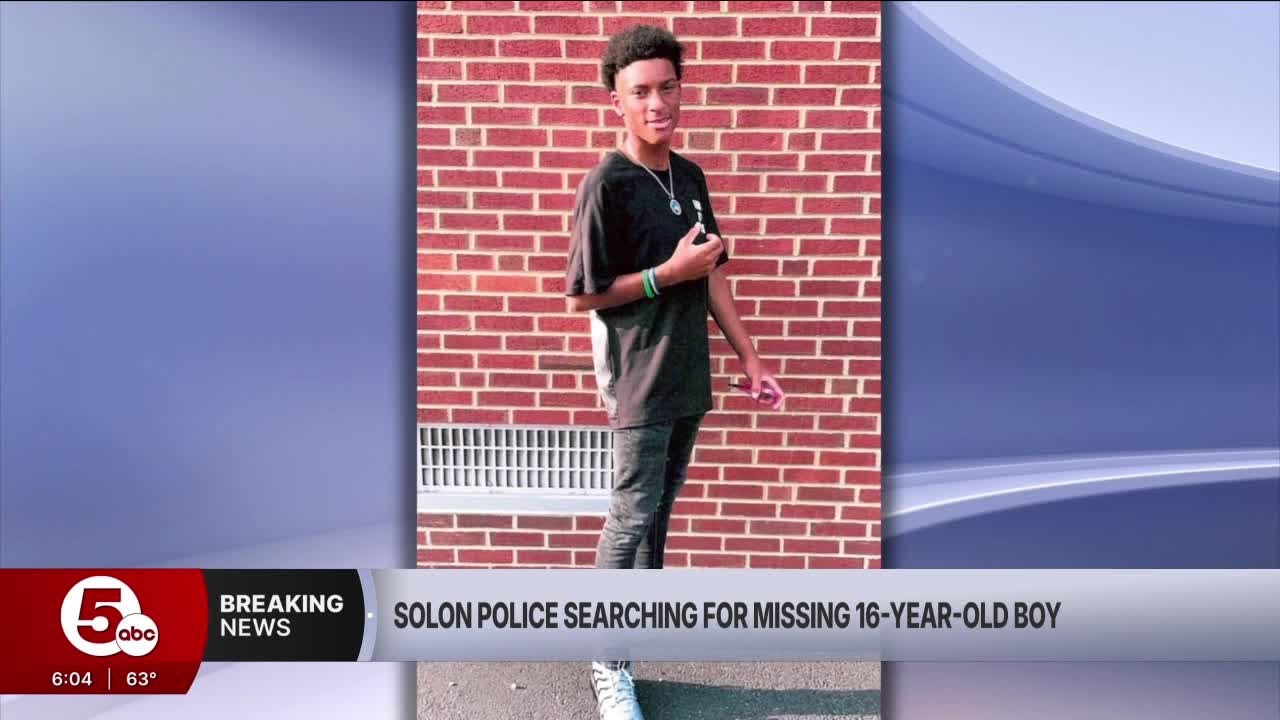 Solon Police search for missing 16-year-old boy