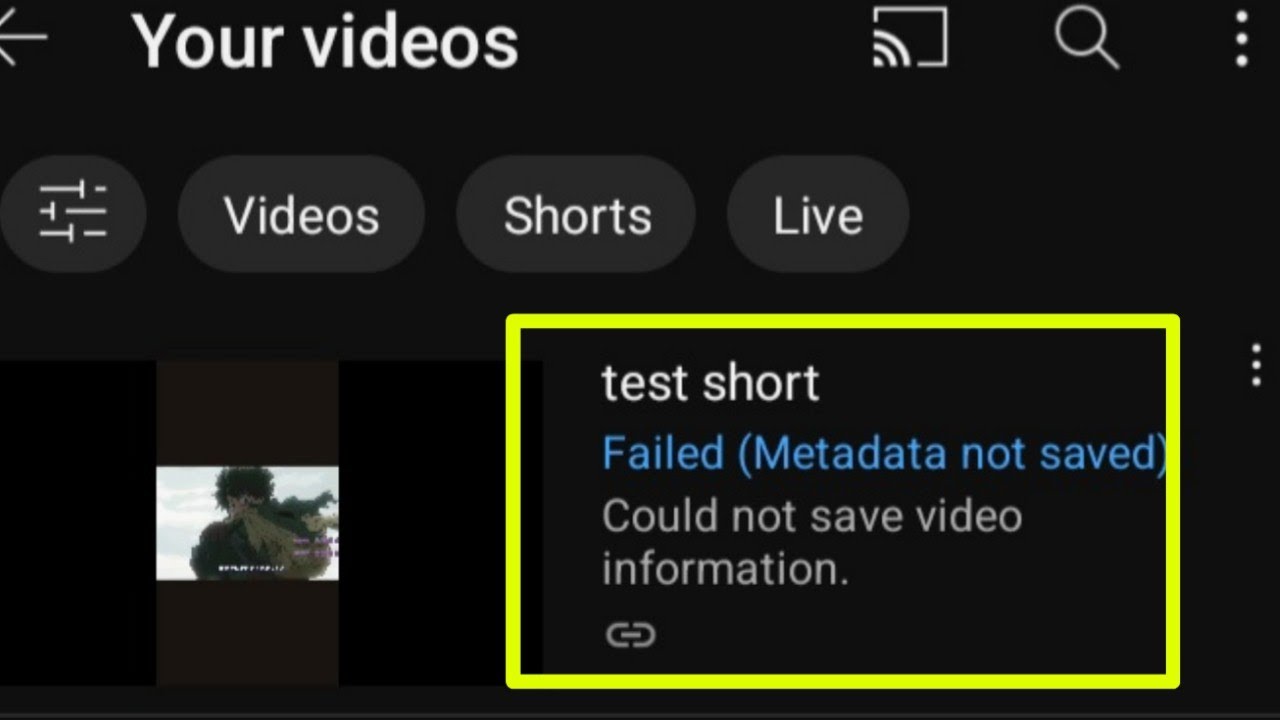 Fix Failed metadata not saved YouTube Problem | metadata not saved YouTube | youtube metadata not