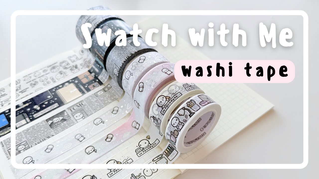 Swatch with Me: My Mini Washi Tape Collection in Midori Notebook