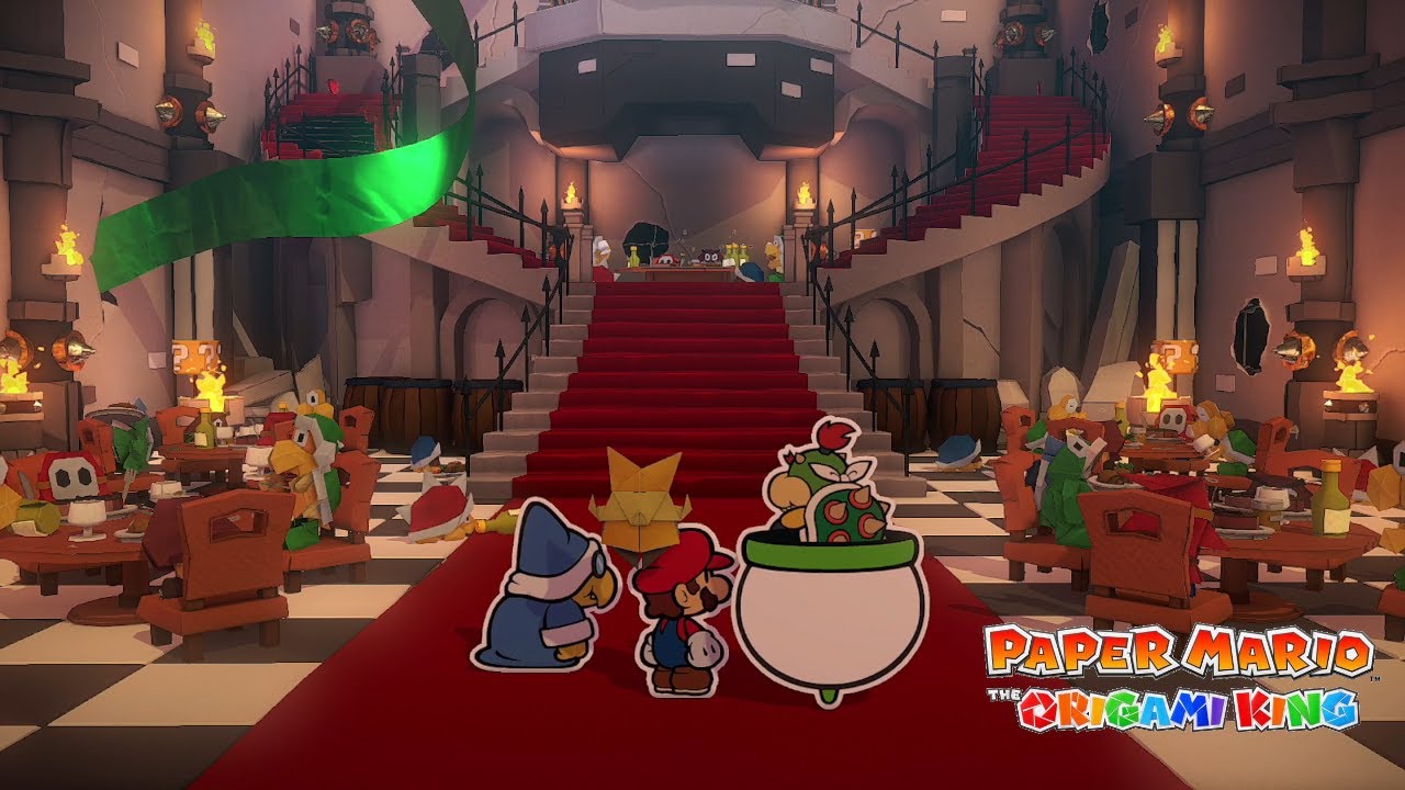 Paper Mario The Origami King Bowser's Castle, Handaconda/Scissors