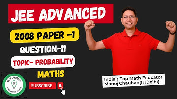 JEE Advanced 2008 Math Paper-1 Solution I Q11 I Manoj Chauhan Sir #jee #jeeadvanced #manoj_chauhan