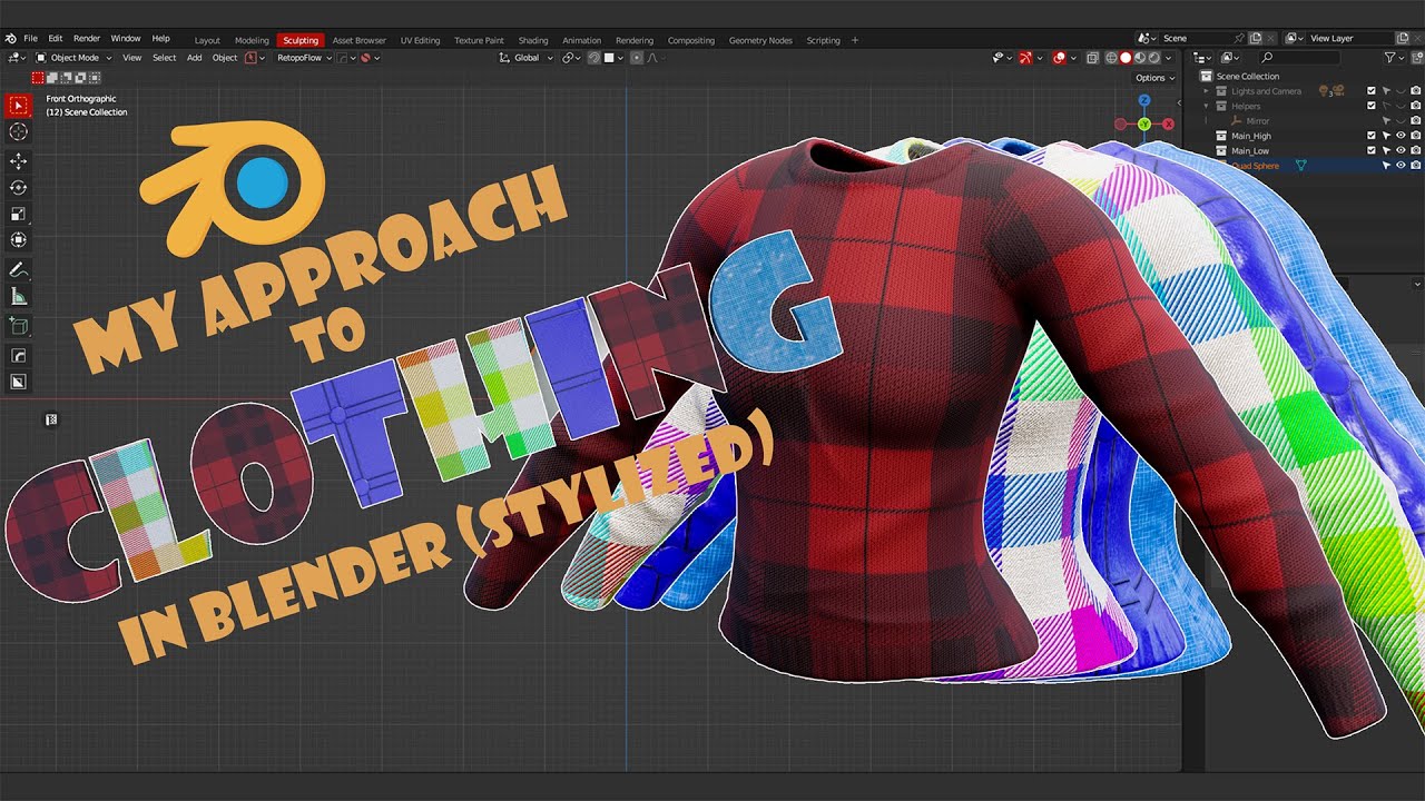 How to make clothes in Blender. (My approach to stylized clothing ...