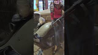 Bonnie & Clyde's last car before they were stopped permanently by police.