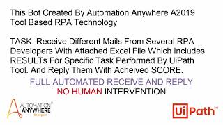 Automation Anywhere And UiPath Auto Reply Task/Result Bots - RPA