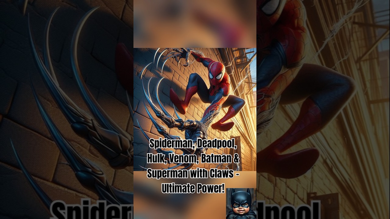 Spiderman, Deadpool, Hulk, Venom, Batman & Superman with Claws – Ultimate Power!