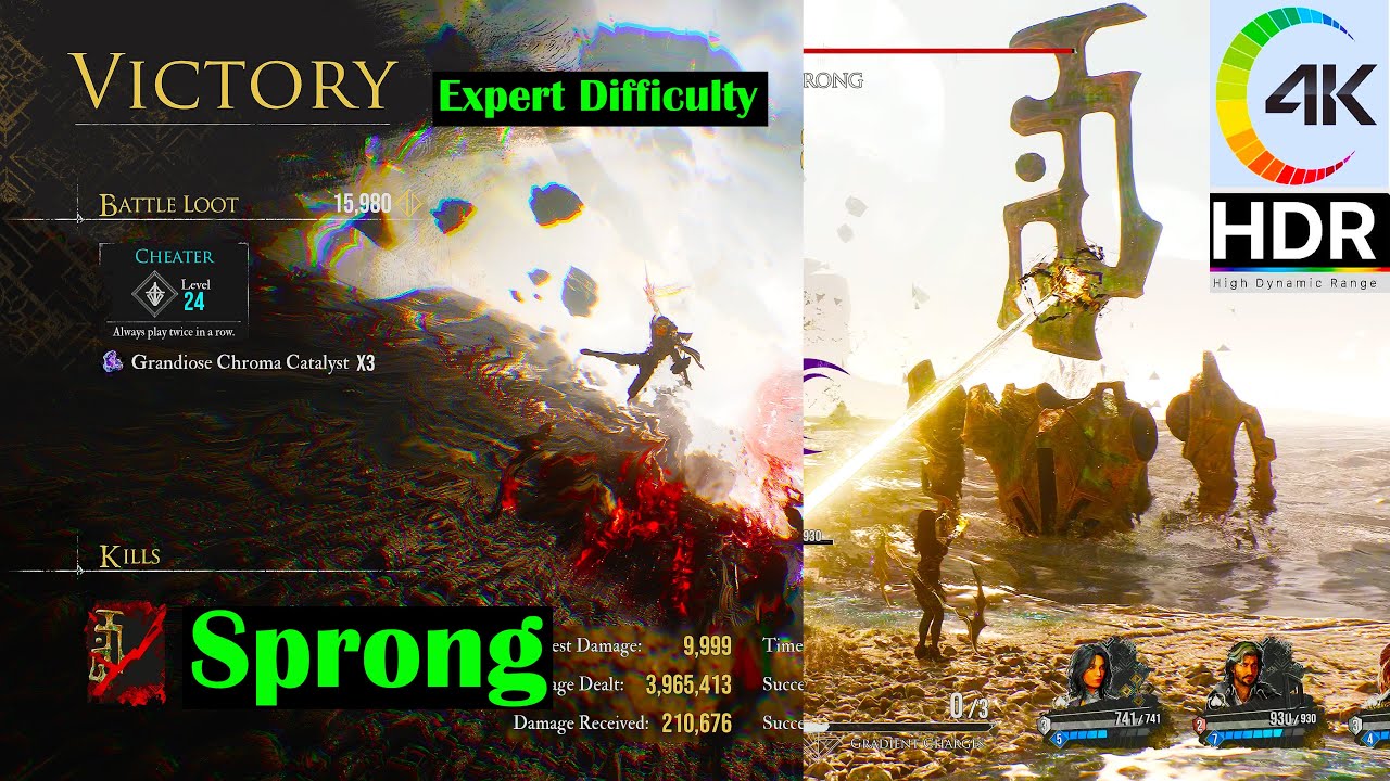 Clair Obscur Expedition 33 Sprong Boss Challenge In Expert Difficulty  (PC 4K HDR)