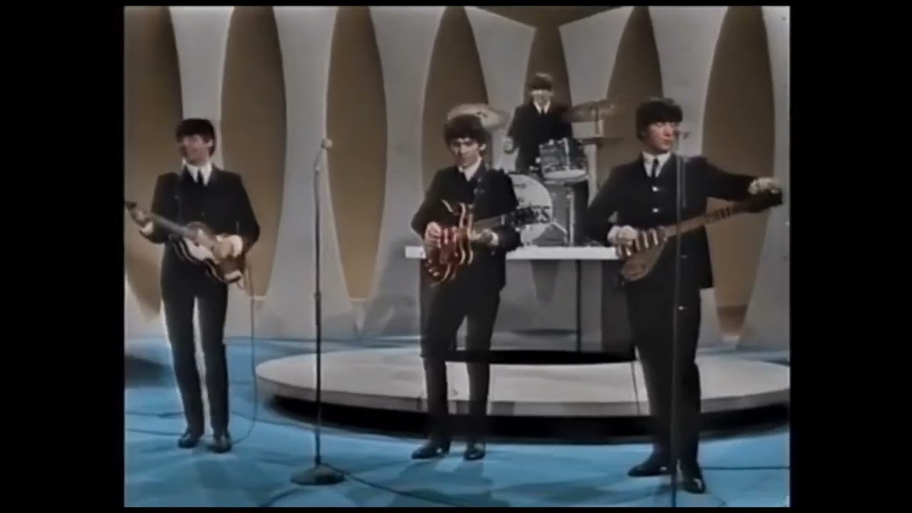 The Beatles Please Please me live Ed Sullivan Show. (Colorized/CENCORED) UNCENCORED IN description