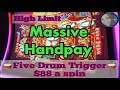 MASSIVE WIN $88 a SPIN on DANCING DRUMS