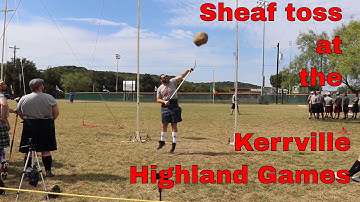 Sheaf toss at the Kerrville Highland Games