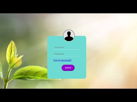 Complete login form Using HTML, CSS in Tamil  l Full login page format