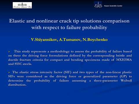 Elastic and nonlinear crack tip solutions comparison with respect to failure probability