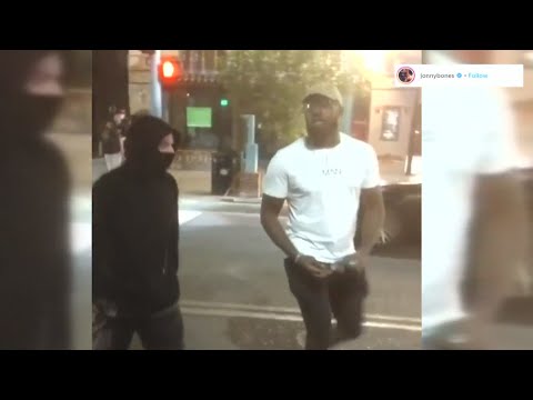 VIDEO: UFC's Jon 'Bones' Jones takes away spray cans from vandals