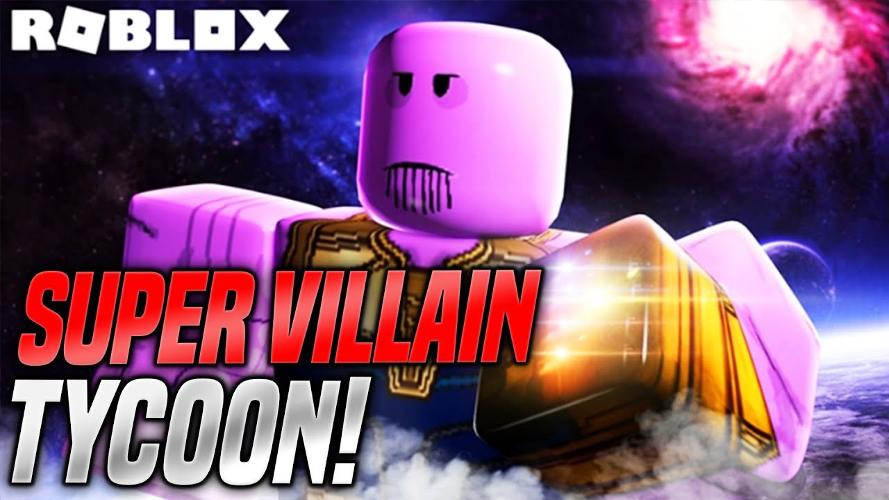 gaming logo *NEW* BECOME THANOS IN ROBLOX! (Roblox SuperVILLAIN Tycoon)