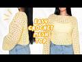 EASY Crochet Mesh Sweater Tutorial For BEGINNERS Any Size How To Crochet Mesh Top 