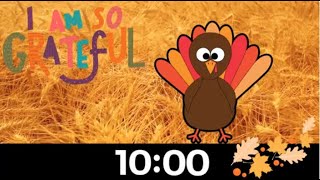 10 Minute Countdown Timer Fall Season with Turkey Relaxing Calming Music