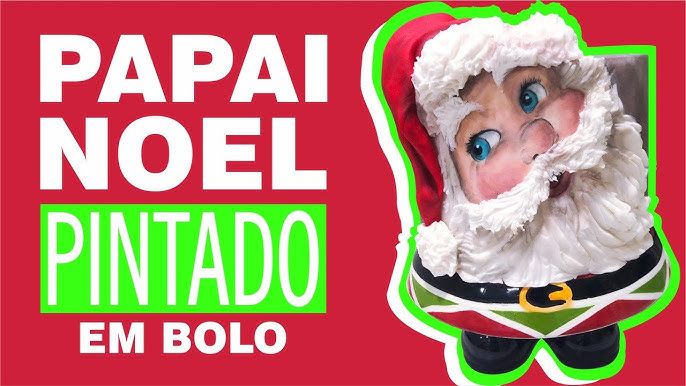 Papel Arroz Desenho Papai Noel Natal para Colorir 4 cm