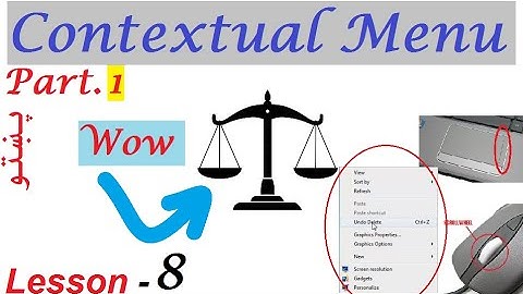 Microsoft Windows Seven Full Tutorial in Pashto Lesson - 8 | Contextual Menu part. 1