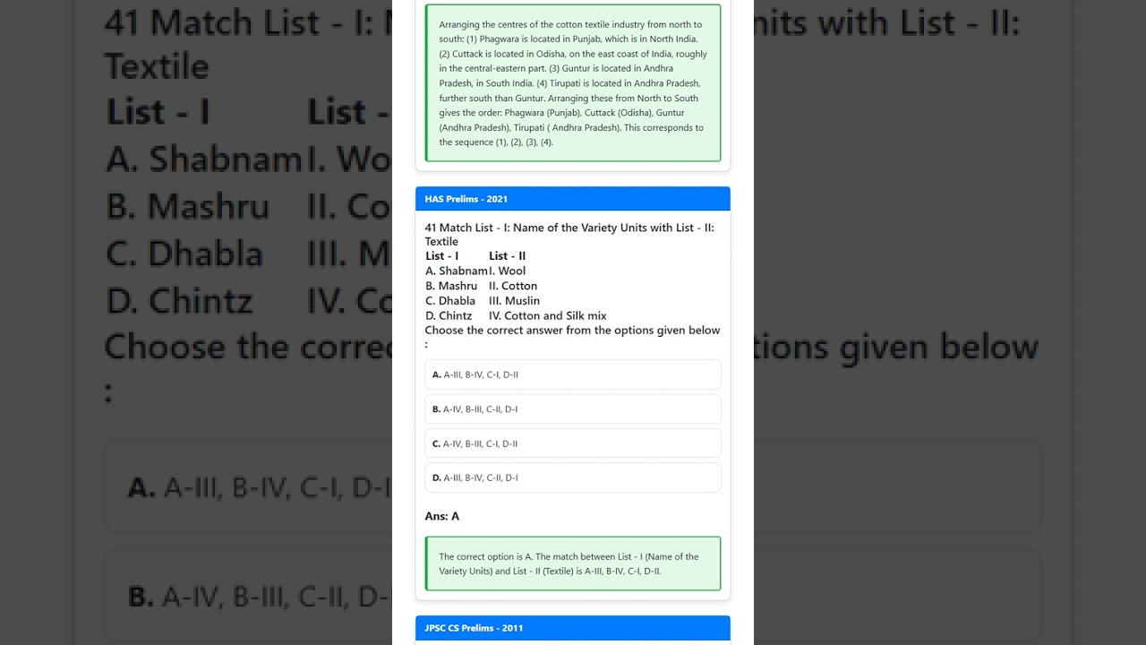 Cotton Textile Industry: Distribution, challenges, and recent trends