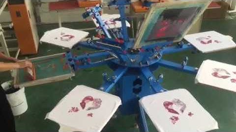 8 Color Manual Screen Printing Machine