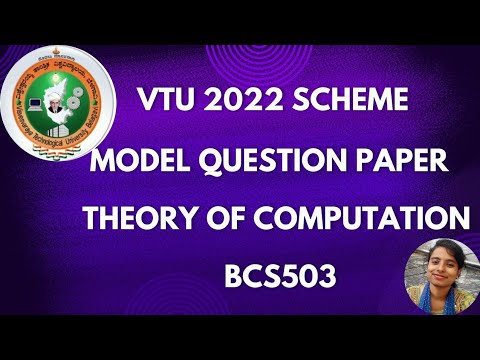 BCS503 Theory Of Computation Official model Question paper BCS503 |5th ...