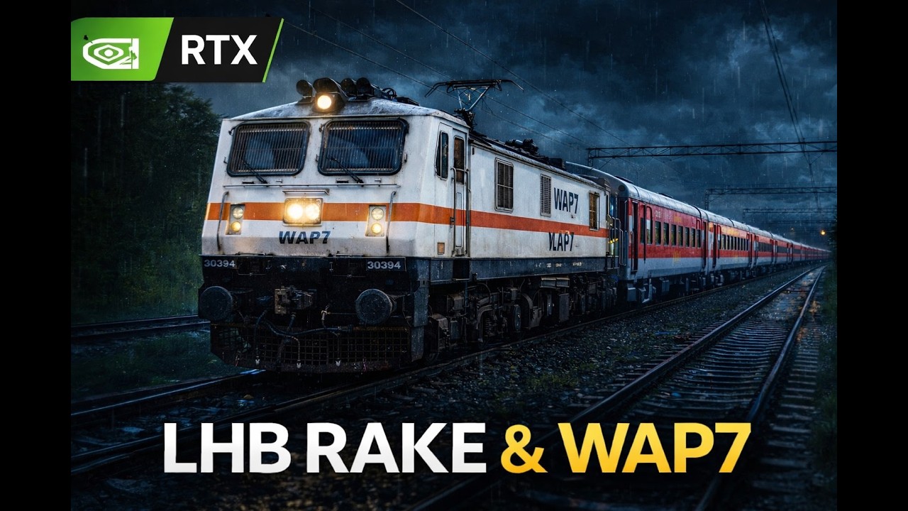 WDM3A Shunting & Coupling with WAP7 | Power Change & Grand Departure